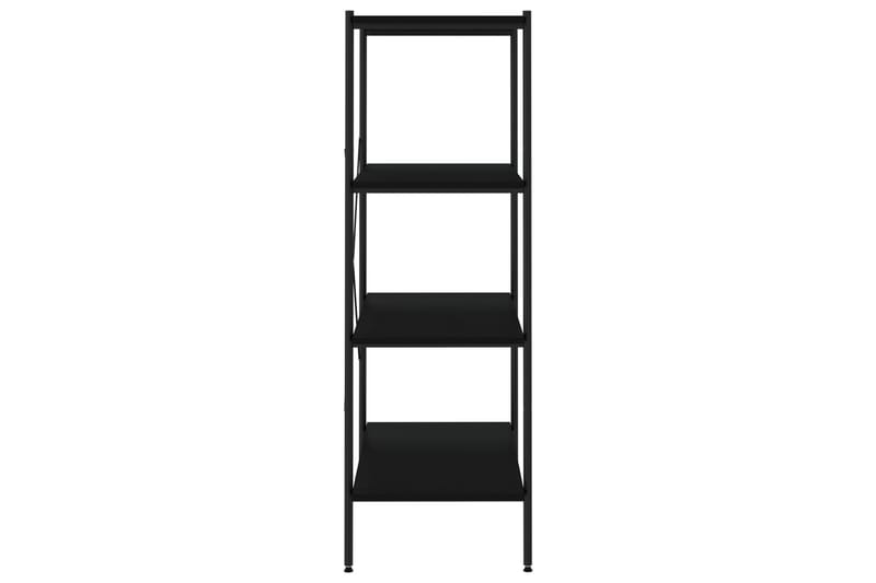 4-kerroksinen Hyllykkö musta 80x40x130 cm - Säilytys - Hylly - Säilytyshylly - Varastohylly