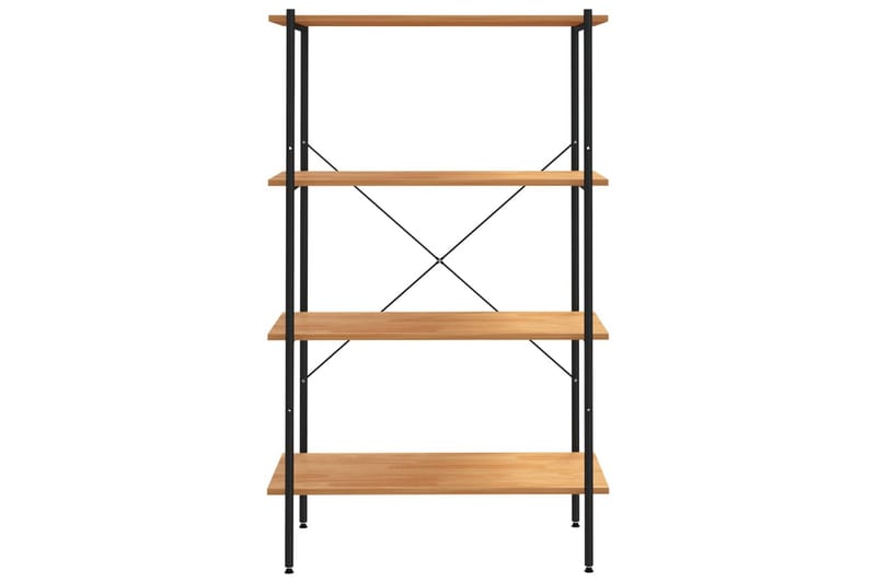 4-kerroksinen Hyllykkö musta ja tammi 80x40x130 cm - Säilytys - Hylly - Säilytyshylly - Varastohylly