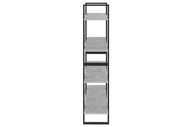 4-tasoinen kirjahylly betoninharmaa 100x30x140 cm lastulevy - Säilytys - Hylly - Kirjahylly