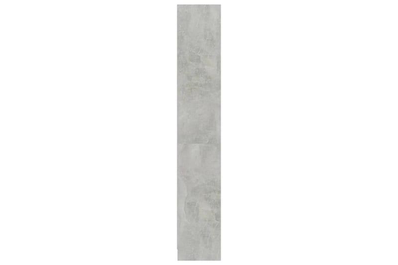 4-tasoinen kirjahylly betoninharmaa 80x24x142 cm lastulevy - Harmaa - Säilytys - Hylly - Kirjahylly