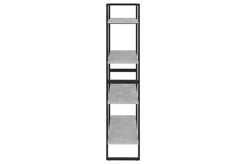 4-tasoinen kirjahylly betoninharmaa 80x30x140 cm lastulevy - Säilytys - Hylly - Kirjahylly