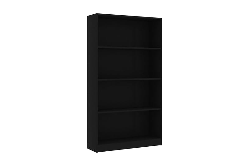 4-tasoinen kirjahylly musta 80x24x142 cm lastulevy - Musta - Säilytys - Hylly - Kirjahylly