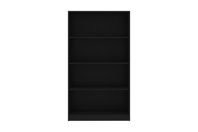 4-tasoinen kirjahylly musta 80x24x142 cm lastulevy - Musta - Säilytys - Hylly - Kirjahylly