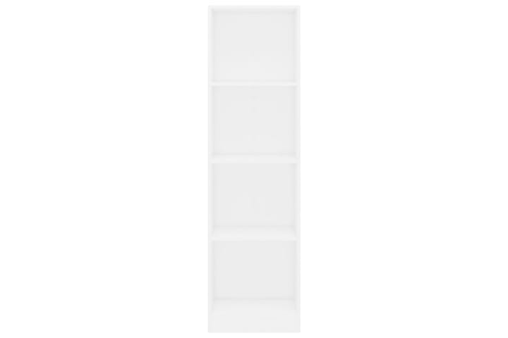4-tasoinen kirjahylly valkoinen 40x24x142 cm lastulevy - Valkoinen - Kirjahylly - Hylly