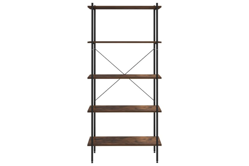 5-kerroksinen Hyllykkö musta ja tumma puu 80x40x163 cm - Säilytys - Hylly - Säilytyshylly - Varastohylly