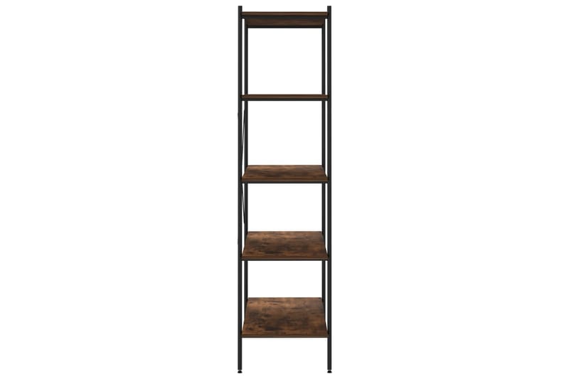 5-kerroksinen Hyllykkö musta ja tumma puu 80x40x163 cm - Säilytys - Hylly - Säilytyshylly - Varastohylly