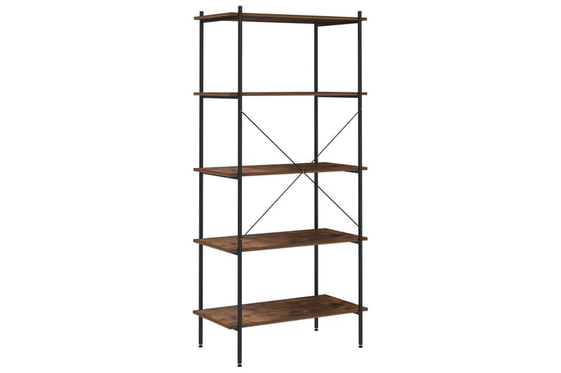 5-kerroksinen Hyllykkö musta ja tumma puu 80x40x163 cm - Säilytys - Hylly - Säilytyshylly - Varastohylly