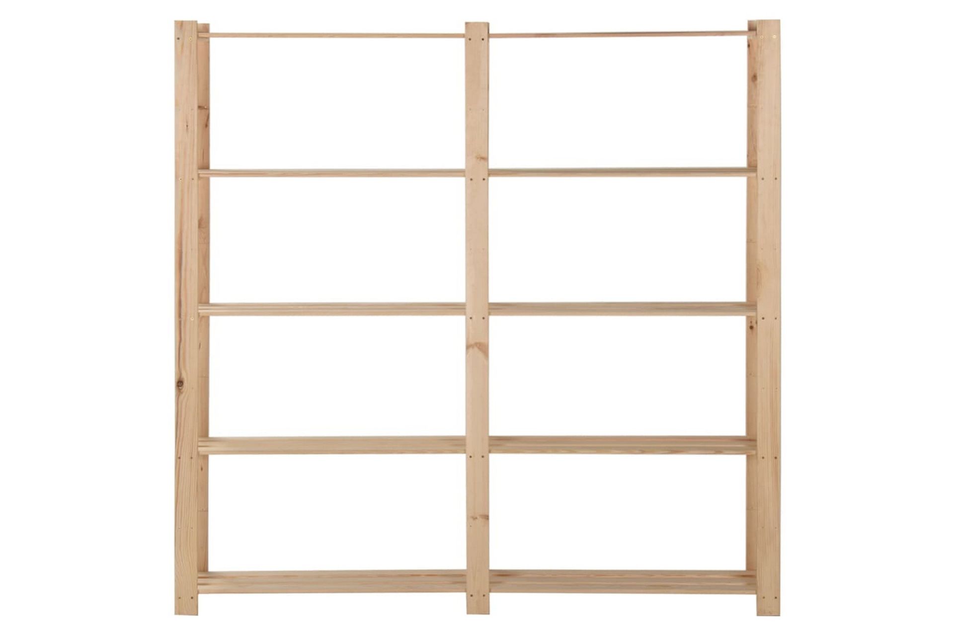 5-kerroksinen varastohylly 170x28,5x170 cm täysi mänty - Ruskea - Säilytys - Hylly - Säilytyshylly - Varastohylly