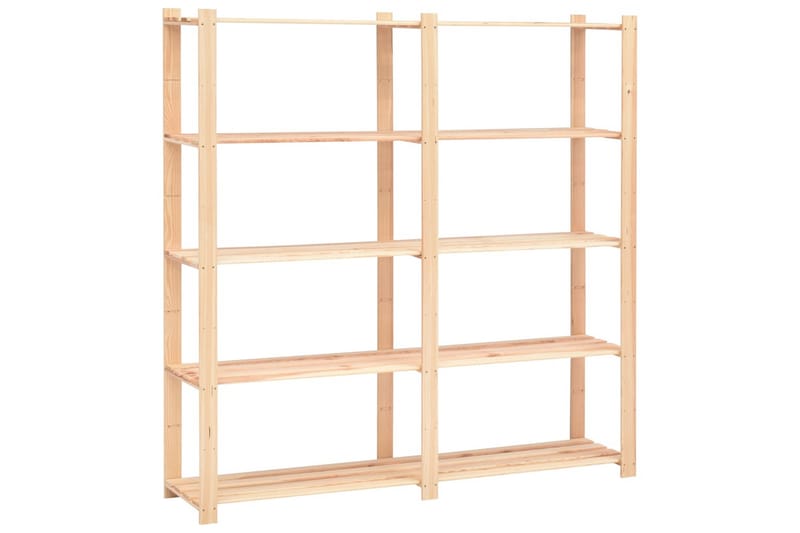 5-kerroksinen varastohylly 170x38x170 cm täysi mänty 500 kg - Beige - Säilytys - Hylly - Säilytyshylly - Varastohylly