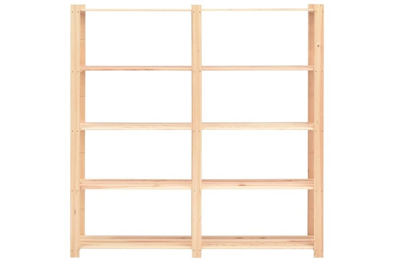 5-kerroksinen varastohylly 170x38x170 cm täysi mänty 500 kg - Beige - Säilytys - Hylly - Säilytyshylly - Varastohylly