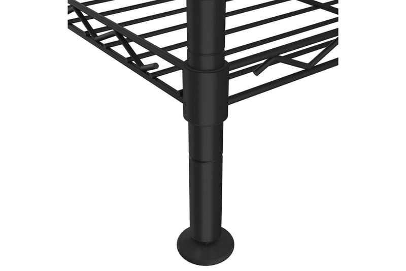 5-kerroksinen varastohylly 90x35x180 cm musta 250 kg - Musta - Säilytys - Hylly - Seinähylly