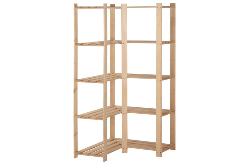 5-kerroksinen varaston kulmahylly 82,5x82,5x170 cm - Ruskea - Säilytys - Hylly - Kulmahylly