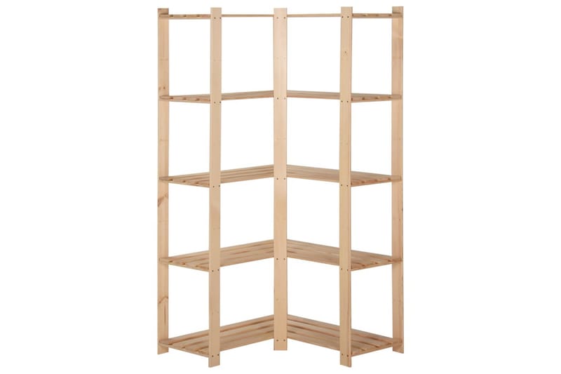 5-kerroksinen varaston kulmahylly 82,5x82,5x170 cm - Ruskea - Säilytys - Hylly - Kulmahylly