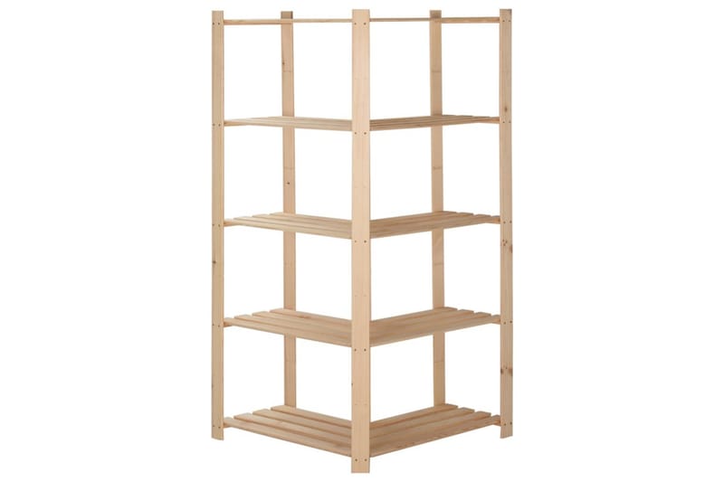 5-kerroksinen varaston kulmahylly 82,5x82,5x170 cm - Ruskea - Säilytys - Hylly - Kulmahylly