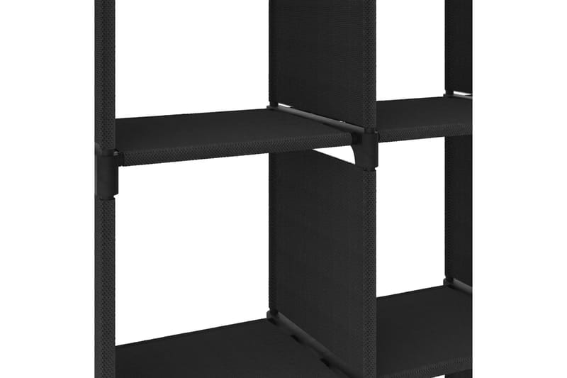 5 kuution esittelyhylly musta 103x30x72,5 cm kangas - Säilytys - Hylly - Kirjahylly
