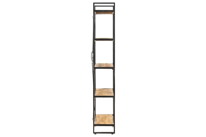 5-tasoinen kirjahylly 90x30x180 cm täysi mangopuu - Ruskea - Säilytys - Hylly - Kirjahylly
