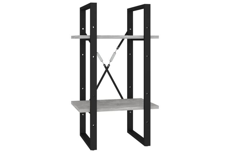5-tasoinen kirjahylly betoninharmaa 40x30x175 cm lastulevy - Harmaa - Säilytys - Hylly - Kirjahylly
