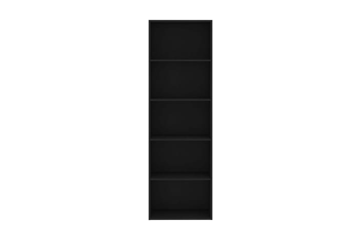 5-tasoinen kirjahylly musta 60x30x189 cm lastulevy - Musta - Kirjahylly - Hylly