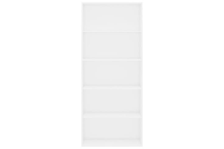 5-tasoinen kirjahylly valkoinen 80x30x189 cm lastulevy - Valkoinen - Kirjahylly - Hylly