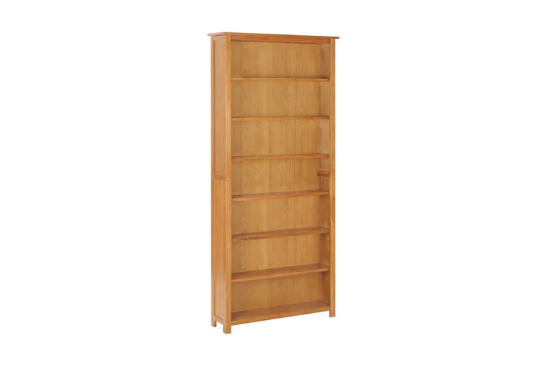 6-kerroksinen kirjahylly 90x22,5x200 cm täysi tammi - Ruskea - Säilytys - Hylly - Kirjahylly