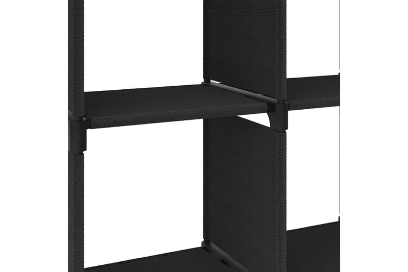 6 kuution esittelyhylly musta 103x30x72,5 cm kangas - Säilytys - Hylly - Hyllyjärjestelmä