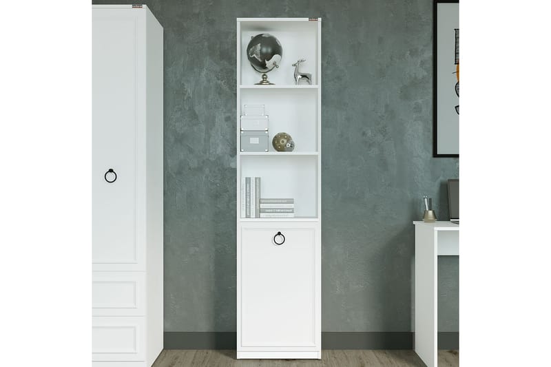 Ajkati kirjahylly 45x24 cm valkoinen - Hanah Home - Säilytys - Hylly - Kirjahylly