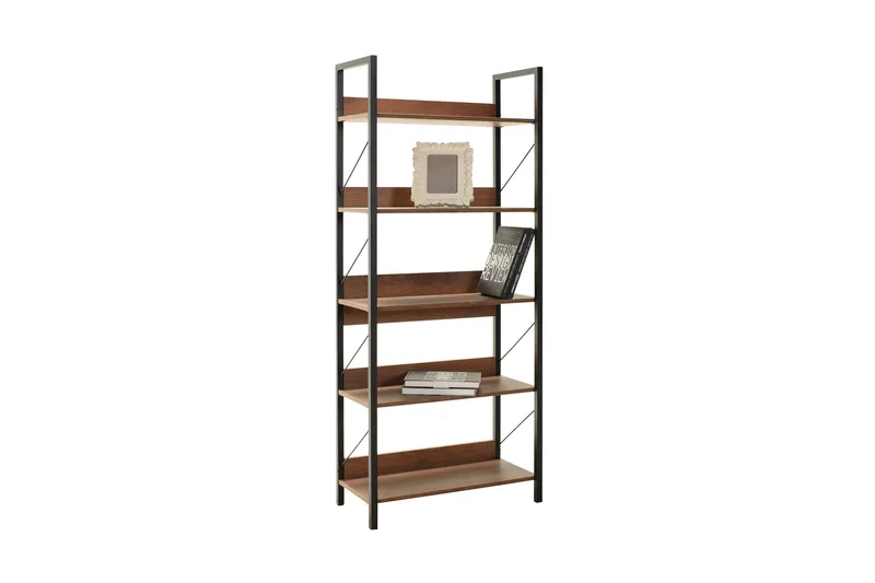Ajkati kirjahylly 73 cm saksanpähkinä - Ruskea - Säilytys - Hylly - Kirjahylly