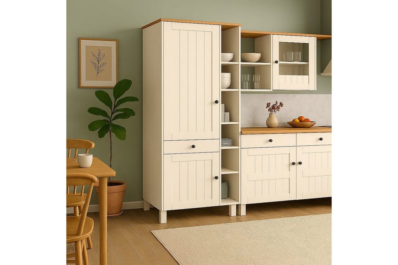 Alby Kirjahylly 205x75 cm - Valkoinen - Säilytys - Hylly - Kirjahylly