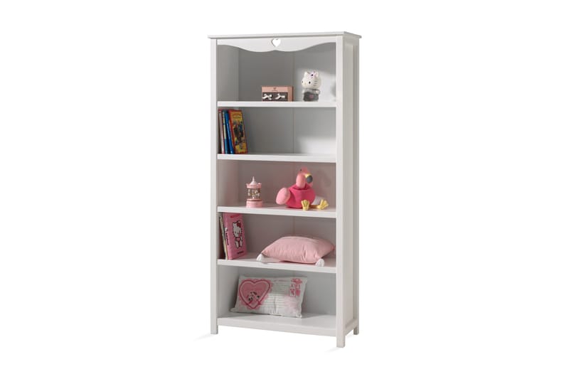 Amori kirjahylly 40 cm maalattua puuta, Valkoinen