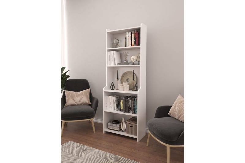 Amori Kirjahylly 60 cm - Valkoinen - Säilytys - Hylly - Kirjahylly