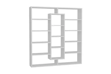 Amplett kirjahylly 125 cm maalattua puuta - Valkoinen - Säilytys - Hylly - Kirjahylly