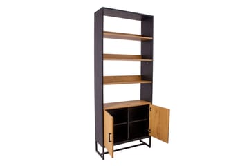 Amsterdam kirjahylly 80 cm puinen metallirunko - Musta|Ruskea - Säilytys - Hylly - Kirjahylly