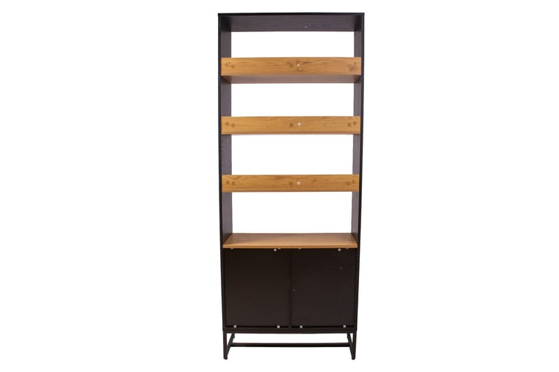 Amsterdam kirjahylly 80 cm puinen metallirunko - Musta|Ruskea - Säilytys - Hylly - Kirjahylly