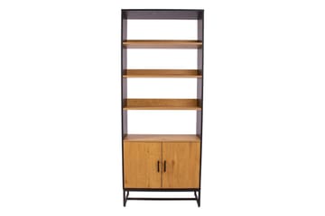Amsterdam kirjahylly 80 cm puinen metallirunko - Musta|Ruskea - Säilytys - Hylly - Kirjahylly