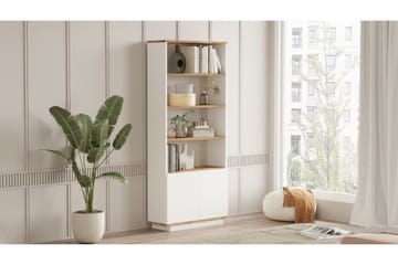 Anari kirjahylly 77,5 cm tammi - Valkoinen - Säilytys - Hylly - Kirjahylly