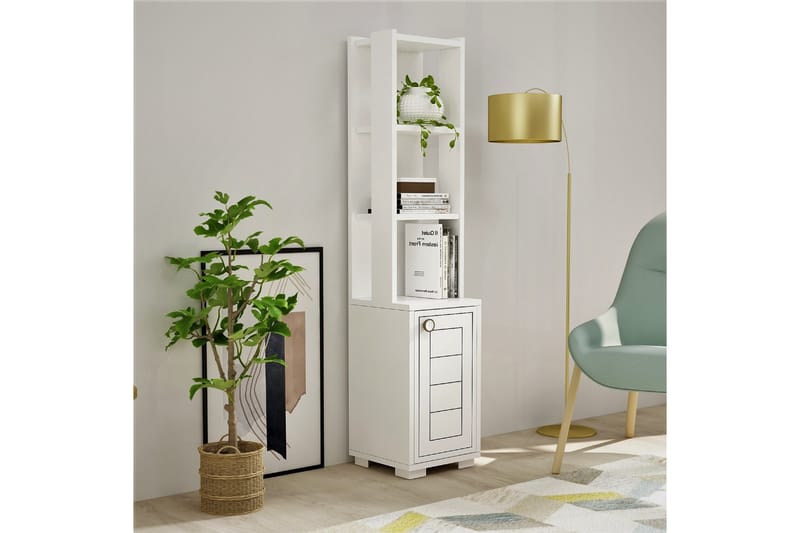 Anayurt kirjahylly 29,6x21,6 cm valkoinen - Hanah Home - Säilytys - Hylly - Kirjahylly