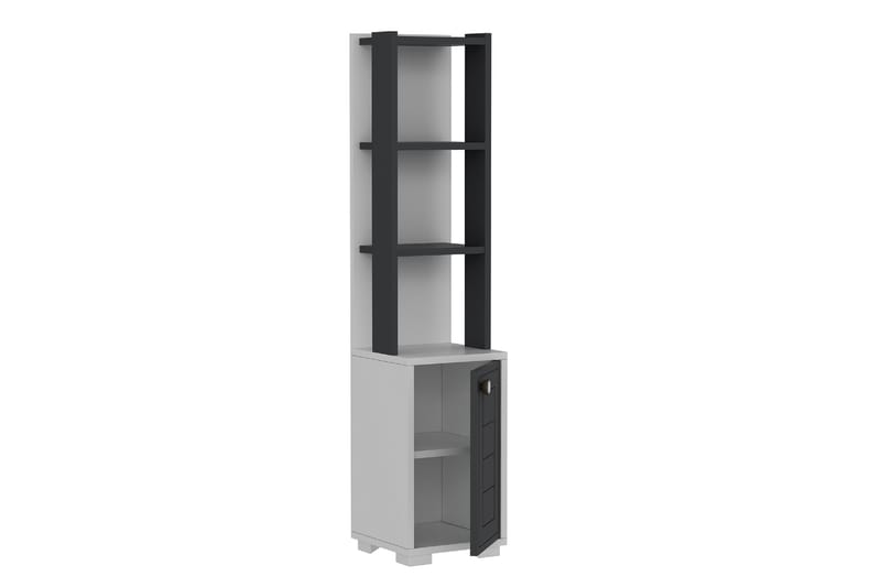 Anayurt kirjahylly 29,6x21,6 cm valkoinen/antrasiitti - Hanah Home - Säilytys - Hylly - Kirjahylly