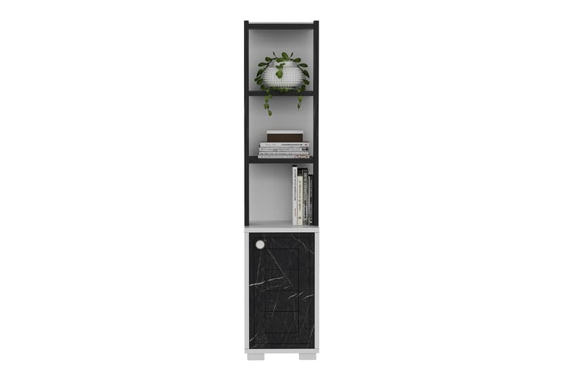 Anayurt kirjahylly 29,6x21,6 cm valkoinen/musta - Hanah Home - Säilytys - Hylly - Kirjahylly