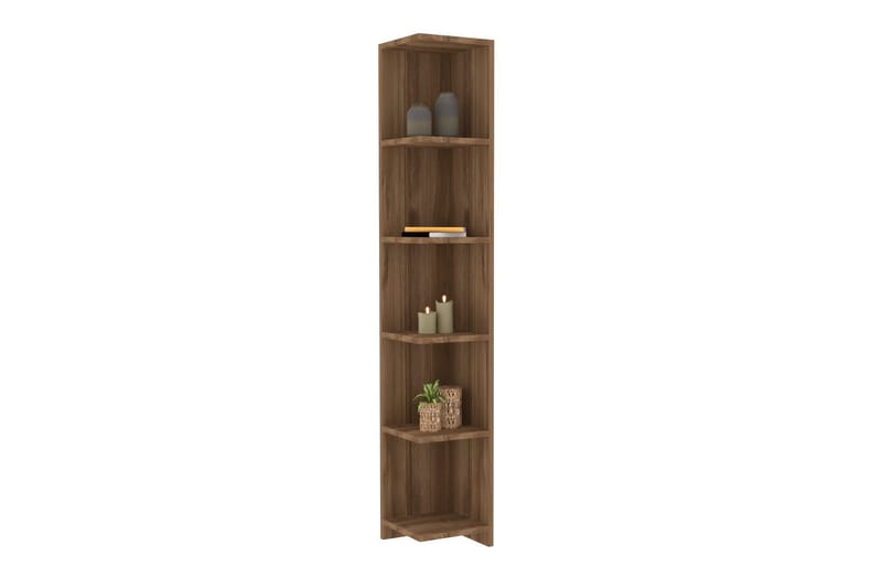 Andifli kirjahylly 25 cm pähkinä, Ruskea