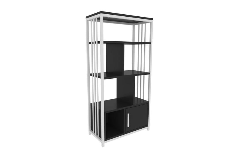 Arven kirjahylly 60 cm maalattua puuta - Musta|Valkoinen - Säilytys - Hylly - Kirjahylly