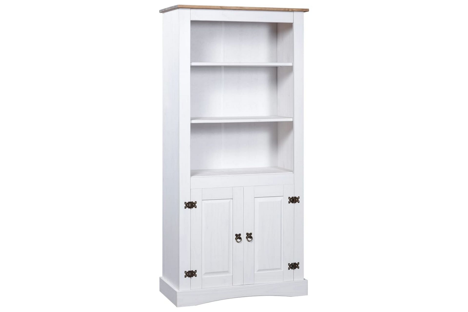 Astiakaappi Meksikon mänty Corona-sarja 80x40x170cm - Valkoinen - Säilytys - Hylly - Kirjahylly