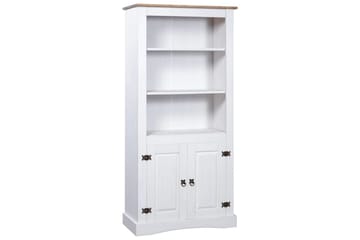 Astiakaappi Meksikon mänty Corona-sarja 80x40x170cm - Valkoinen - Säilytys - Hylly - Kirjahylly