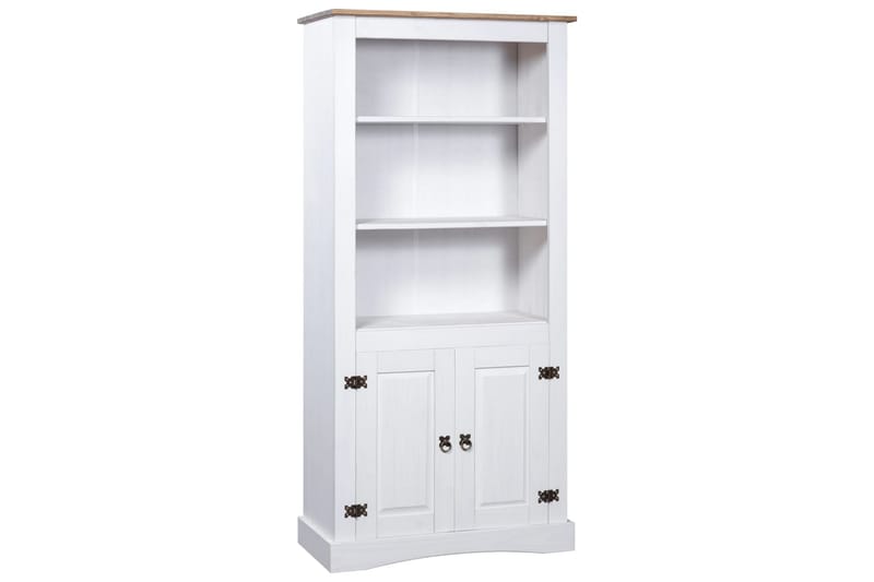 Astiakaappi Meksikon mänty Corona-sarja 80x40x170cm - Valkoinen - Säilytys - Hylly - Kirjahylly