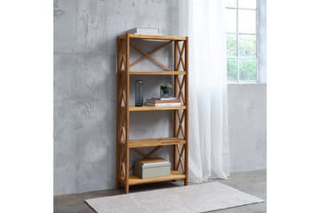 Ayanna kirjahylly 70 cm tiikki - Hunajanruskea - Säilytys - Hylly - Kirjahylly