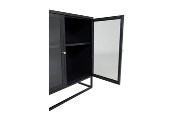 Bakal kirjahylly 85 cm lasia ja metallia - Musta - Säilytys - Hylly - Kirjahylly