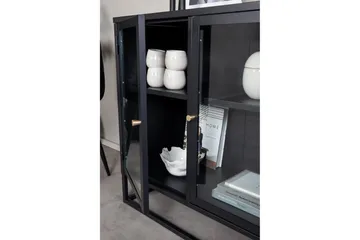 Bakal kirjahylly 85 cm lasia ja metallia - Musta - Säilytys - Hylly - Kirjahylly