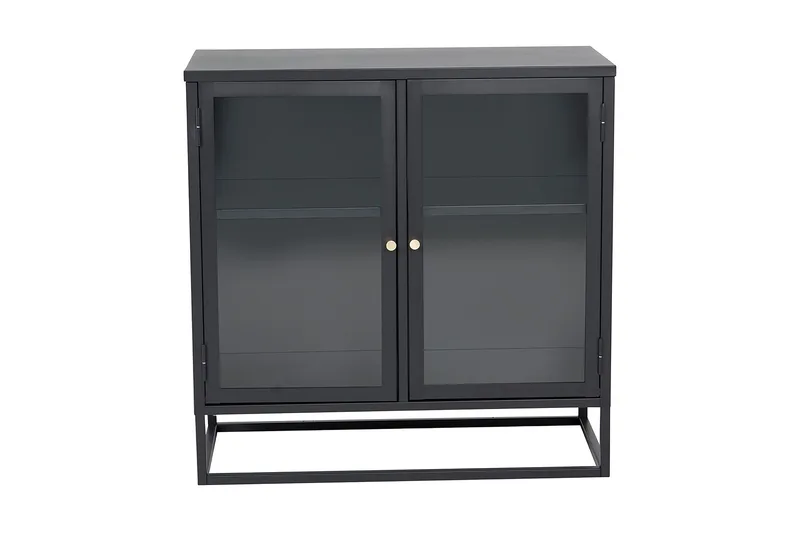 Bakal kirjahylly 85 cm lasia ja metallia - Musta - Säilytys - Hylly - Kirjahylly