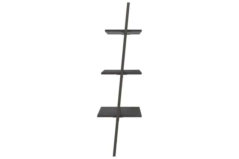 beBasic 3-kerroksinen kalteva hylly musta 64x34x116 cm - Musta - Säilytys - Hylly - Tikashylly