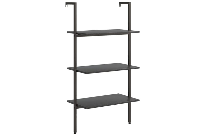 beBasic 3-kerroksinen kalteva hylly musta 64x35x120,5 cm - Musta - Säilytys - Hylly - Kirjahylly