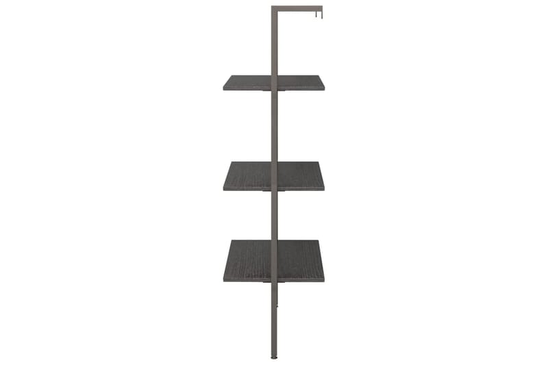 beBasic 3-kerroksinen kalteva hylly musta 64x35x120,5 cm - Musta - Säilytys - Hylly - Kirjahylly